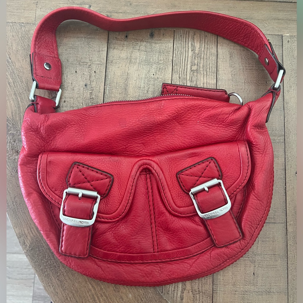 Michael Kors Red Leather Handbag